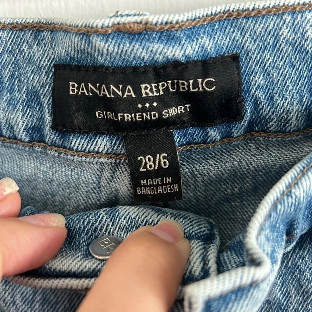 Banana Republic Girlfriend Frayed Denim Jean Shorts Size 6​​​